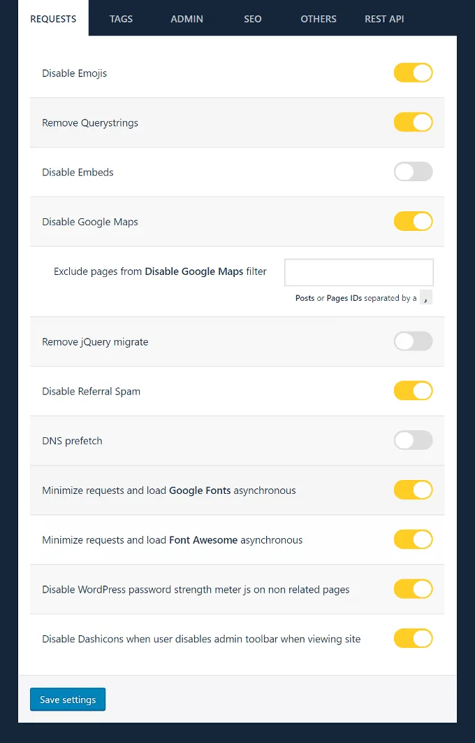WP-Disable-Requests
