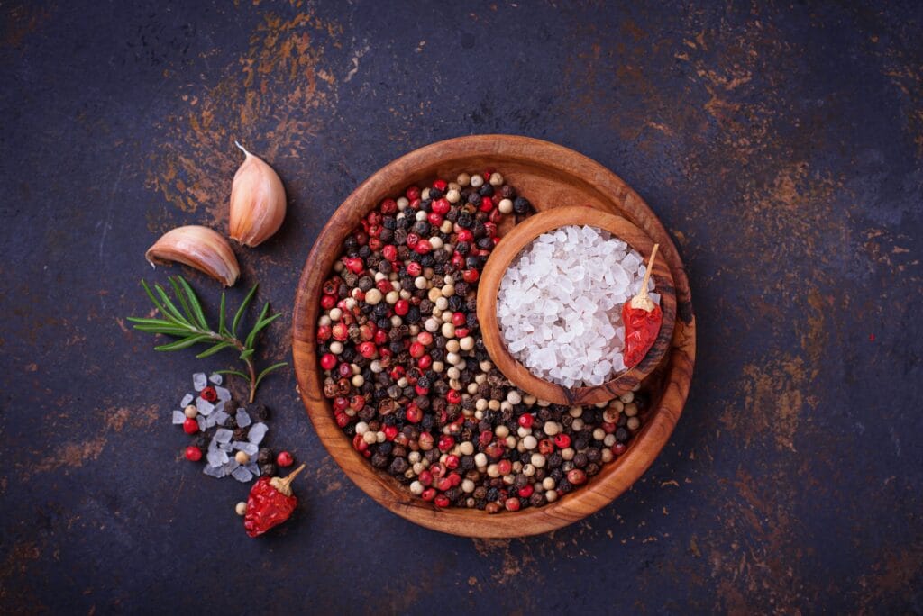 Herbs and spices. Culinary background